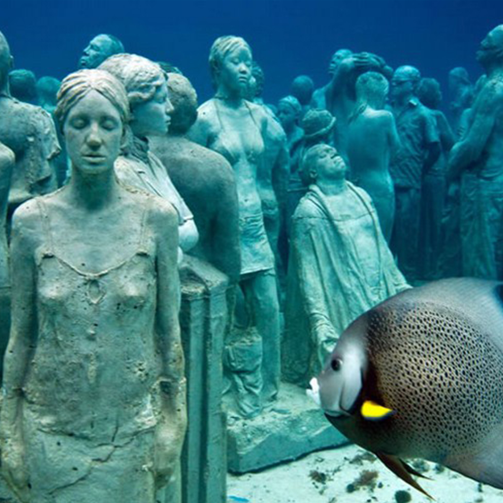 403 sculptures of human life-size, beneath the water’s surface